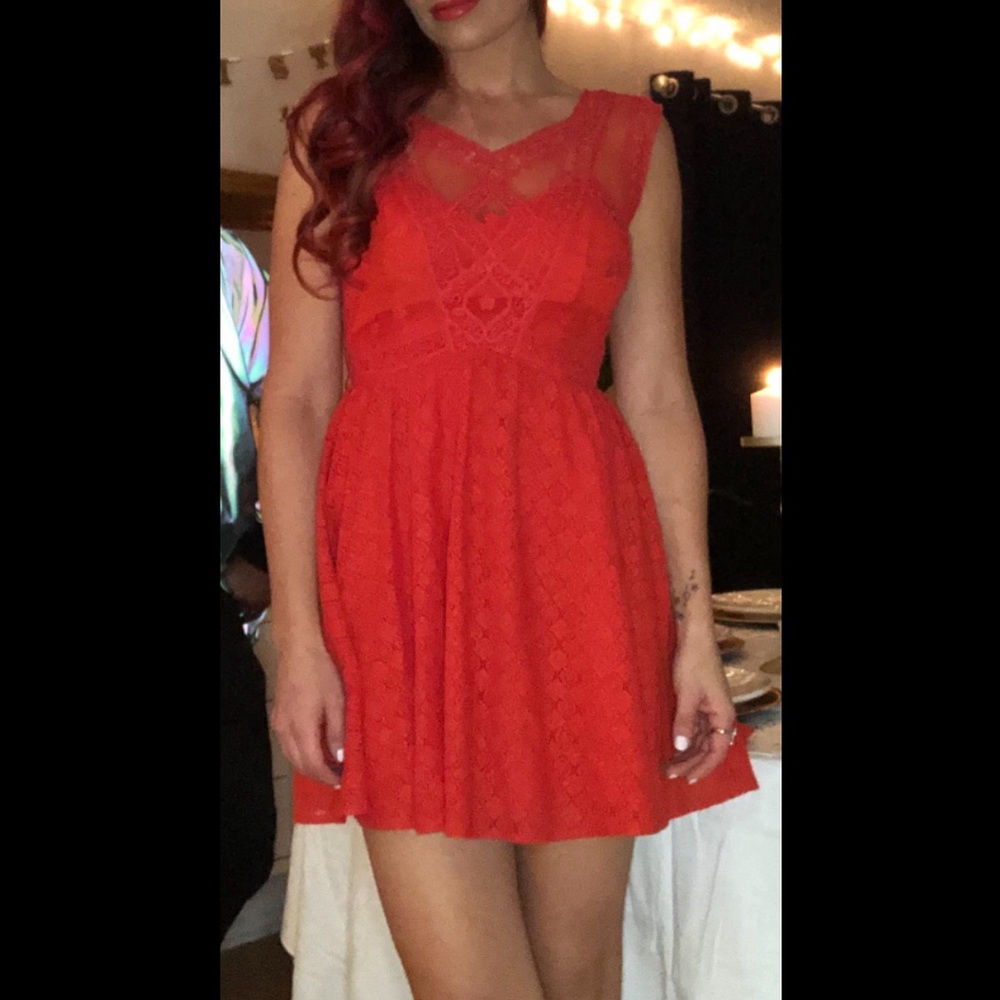 Red free people dress - Picture 3 of 3